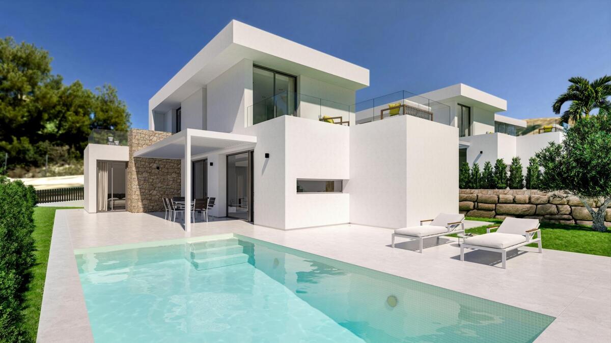 New build, 3 bedroom, 3 bathroom villa in Finestrat